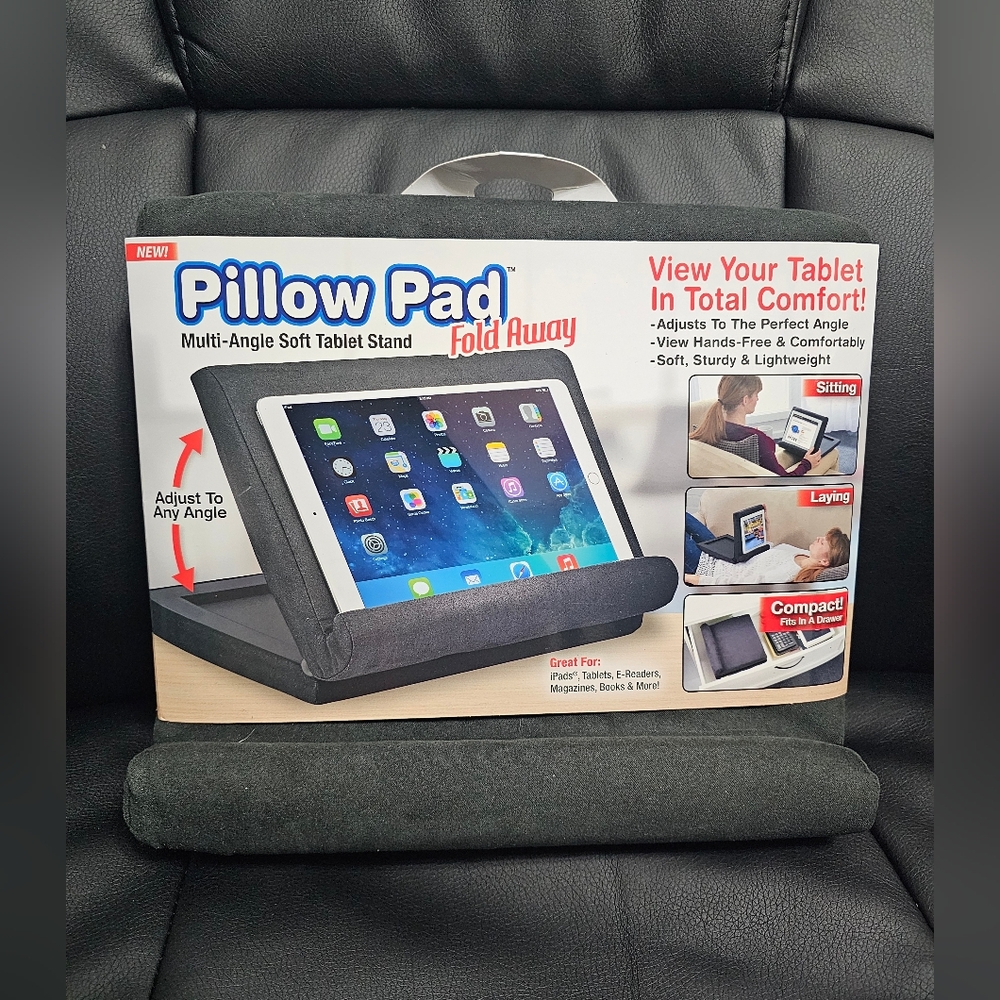 Ontel Pillow Pad Fold Away Multi-Angle Soft Tablet Stand